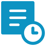 List with clock icon
